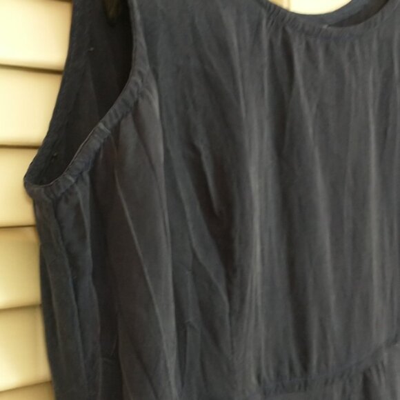 Rabbit Rabbit Rabbit Vintage Y2K Slip Shirt Maxi Dress, Navy Blue, Size S-M - Picture 5 of 9